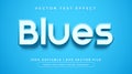 Blues editable text effect style