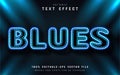 Blues text effect neon style