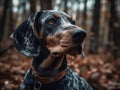 Bluetick Coonhound dog created with Generative AI technology