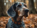 Bluetick Coonhound dog created with Generative AI technology