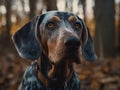 Bluetick Coonhound dog created with Generative AI technology