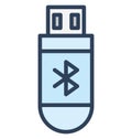 Bluetooth adapter, bluetooth device Isolated Vector Icon That can be easily edited in any size or modified. Royalty Free Stock Photo