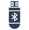 Bluetooth adapter, bluetooth device Isolated Vector Icon That can be easily edited in any size or modified. Royalty Free Stock Photo