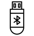 Bluetooth adapter, bluetooth device Isolated Vector Icon That can be easily edited in any size or modified. Royalty Free Stock Photo