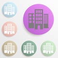 bluetooth badge color set. Simple glyph, flat vector of web icons for ui and ux, website or mobile application Royalty Free Stock Photo