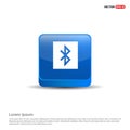 Bluetooth connection icon - 3d Blue Button Royalty Free Stock Photo