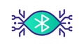 Bluetooth Connectivity Wireless Communication, vector design Generative AI Royalty Free Stock Photo