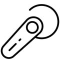 Bluetooth headset, handsfree connectivity Isolated Vector Icon That can be easily edited in any size or modified.