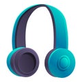 Bluetooth headset icon, cartoon style