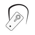 Bluetooth headset icon on white background. flat style. ear bluetooth headset sign. earphone symbol Royalty Free Stock Photo