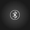 Bluetooth icon flat. Royalty Free Stock Photo