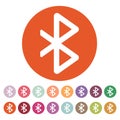 The bluetooth icon. Network and transmission symbol. Flat