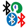 Bluetooth icon set Royalty Free Stock Photo