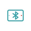 Bluetooth icon on tablet laptop vector ilustration.