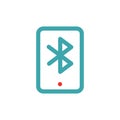 Bluetooth icon on tablet laptop vector ilustration.