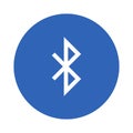 Bluetooth blue icon button Royalty Free Stock Photo