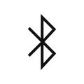 Bluetooth icon vector. Simple bluetooth sign in modern design style for web site and mobile app. EPS10