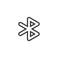 Bluetooth line icon symbol vector