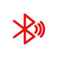 Bluetooth or Offline sharing Line Style vector icon which can easily modify or edit