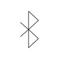 Bluetooth outline icon isolated. Symbol, logo illustration for mobile concept, web design and games.