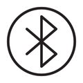 Bluetooth outline icon vector for graphic design, logo, web site, social media, mobile app, ui illustration