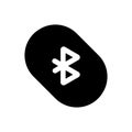 Bluetooth sign icon, vector illustration. Flat design black color sign in simple outline style