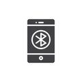 Bluetooth with smartphoneicon vector Royalty Free Stock Photo