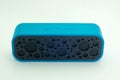 Bluetooth speakers for listening to music in blue.