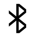 Bluetooth technology icon network connection web symbol sharing data for mobile computer laptop vector illustration
