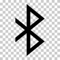 Bluetooth technology icon, network connection web symbol, sharing data for mobile, computer, laptop vector illustration