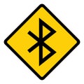 Bluetooth technology icon, network connection web symbol, sharing data for mobile, computer, laptop vector illustration