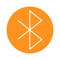 Bluetooth technology icon, network connection web symbol, sharing data for mobile, computer, laptop vector illustration