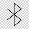 Bluetooth technology icon, network connection web symbol, sharing data for mobile, computer, laptop vector illustration