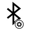 Bluetooth technology icon, network connection web symbol, sharing data for mobile, computer, laptop vector illustration