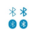 Bluetooth technology icon. Wireless connection of devices illustration symbol. SIgn app button vector