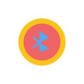 Bluetooth, Ui, User Interface Flat Color Icon. Vector icon banner Template