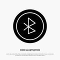 Bluetooth, Ui, User Interface solid Glyph Icon vector