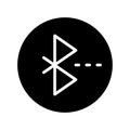 Bluetooth glyph flat vector icon