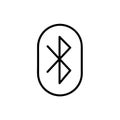 Bluetooth Vector Icon, Outline style, isolated on white Background.