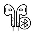 Bluetooth wireless headphones icon