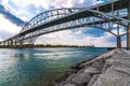 Bluewater border crossing bridge, Sarnia Ontario Canada Royalty Free Stock Photo