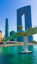 Bluewaters pedestrian bridge Dubai Marina UAE Royalty Free Stock Photo