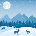 Winter background, landscape. New year and Christmas greeting card. Royalty Free Stock Photo