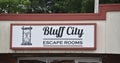 Bluff City Escape Rooms Sign, Memphis, TN Royalty Free Stock Photo