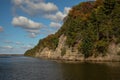 Bluffs on the Wisconsin River Royalty Free Stock Photo