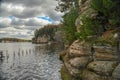 Bluffs on the Wisconsin River Royalty Free Stock Photo