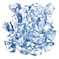 Bluish ice cube