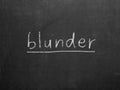 Blunder concept word Royalty Free Stock Photo