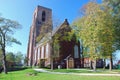 Dutch church with tower - Blunt late-Gothic - old dutch village Royalty Free Stock Photo