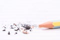 Blunt Pencil on White Paper Royalty Free Stock Photo